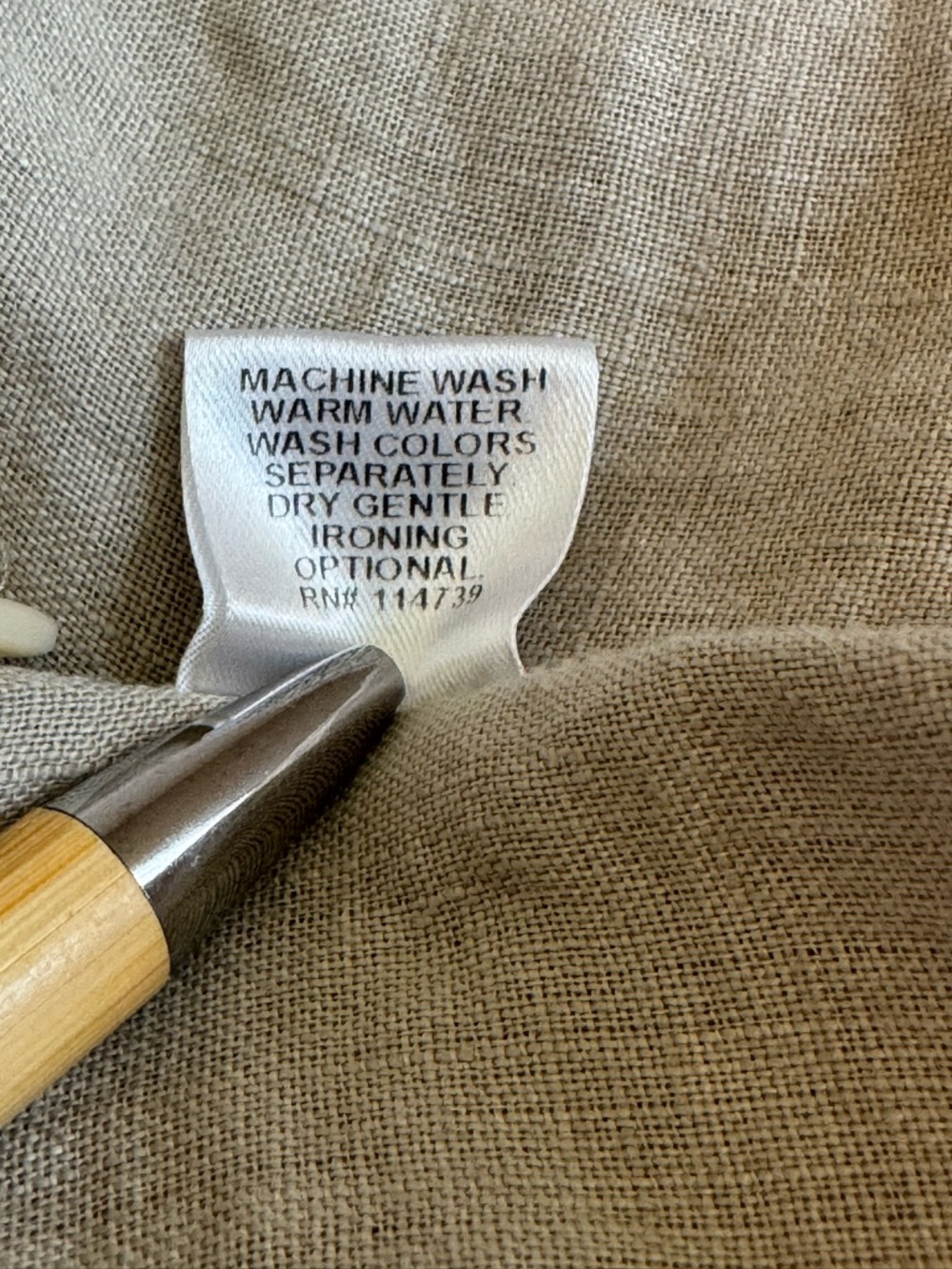 Flax Linen Midi Dress or Duster in Natural Beige - Picture 16 of 16